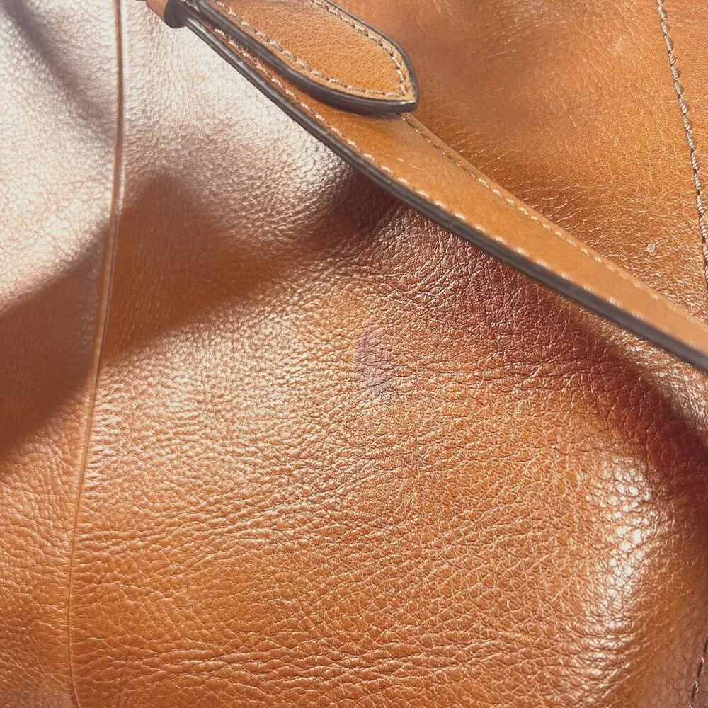 Fossil Brown/Camel Leather Backpack-Adjustable Strap-Phone Drop Pocket-Clean - Picture 11 of 15